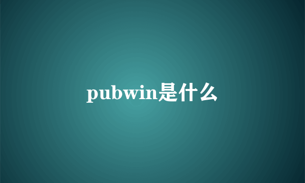 pubwin是什么