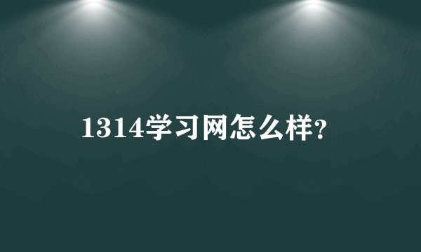 1314学习网怎么样？