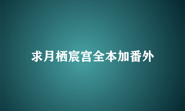 求月栖宸宫全本加番外