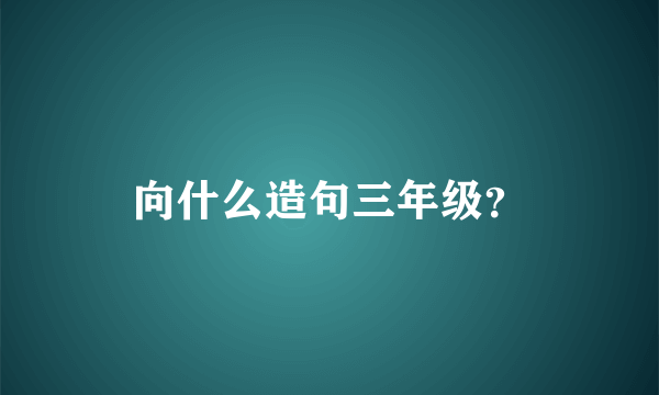 向什么造句三年级？