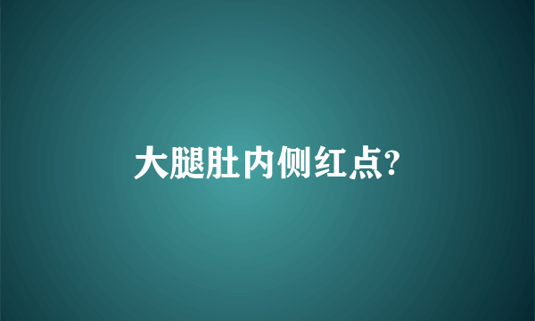 大腿肚内侧红点?