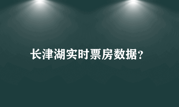 长津湖实时票房数据？