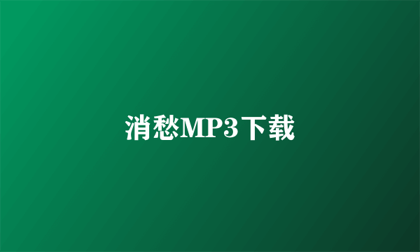 消愁MP3下载