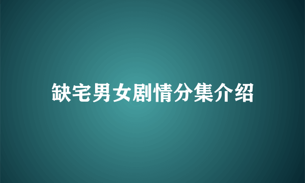 缺宅男女剧情分集介绍