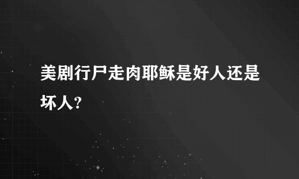 美剧行尸走肉耶稣是好人还是坏人?