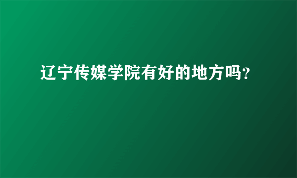 辽宁传媒学院有好的地方吗？