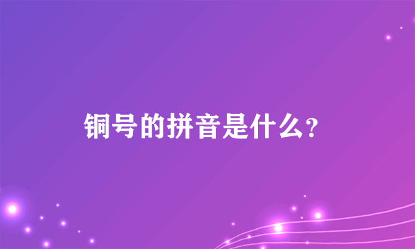 铜号的拼音是什么？