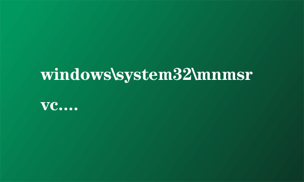 windows\system32\mnmsrvc.exe丢失怎么办