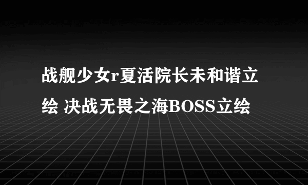 战舰少女r夏活院长未和谐立绘 决战无畏之海BOSS立绘