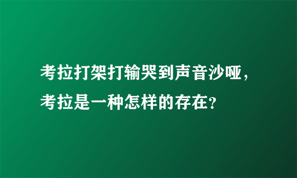 考拉打架打输哭到声音沙哑，考拉是一种怎样的存在？