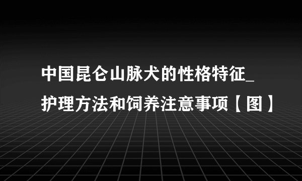 中国昆仑山脉犬的性格特征_护理方法和饲养注意事项【图】