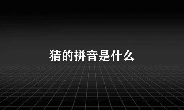 猜的拼音是什么