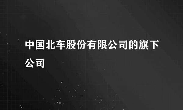 中国北车股份有限公司的旗下公司