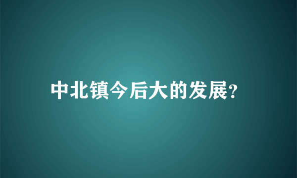 中北镇今后大的发展？