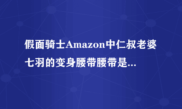 假面骑士Amazon中仁叔老婆七羽的变身腰带腰带是哪里来的？