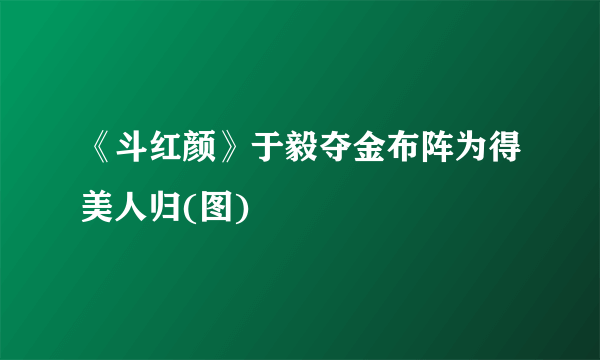 《斗红颜》于毅夺金布阵为得美人归(图)