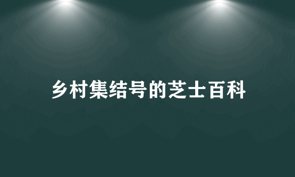 乡村集结号的芝士百科