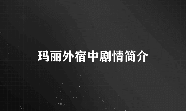 玛丽外宿中剧情简介