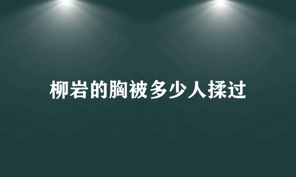 柳岩的胸被多少人揉过