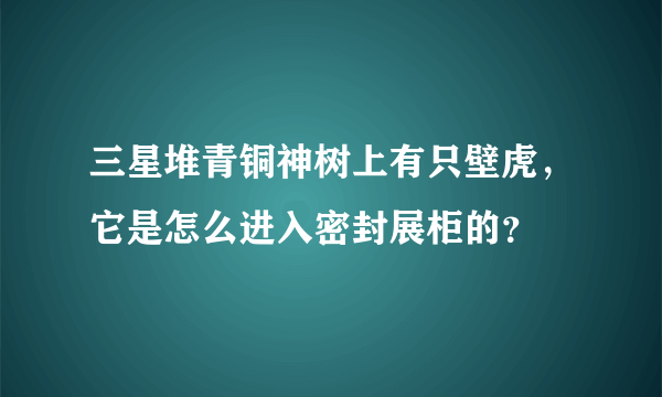 三星堆青铜神树上有只壁虎，它是怎么进入密封展柜的？