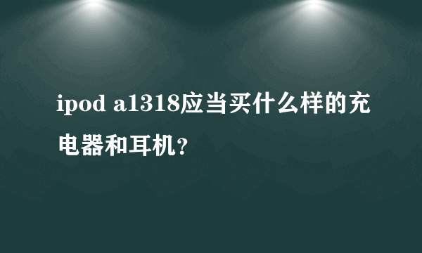 ipod a1318应当买什么样的充电器和耳机？