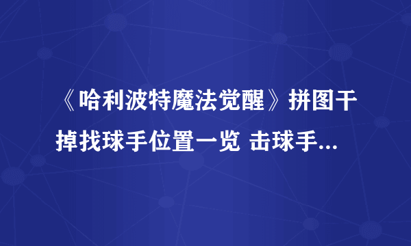 《哈利波特魔法觉醒》拼图干掉找球手位置一览 击球手的首要任务拼图在哪里