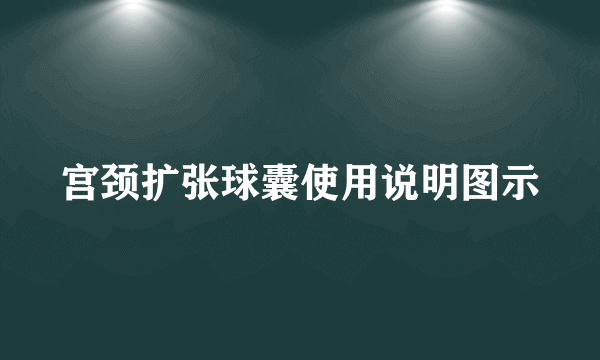 宫颈扩张球囊使用说明图示