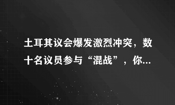 土耳其议会爆发激烈冲突，数十名议员参与“混战”，你们怎么看？