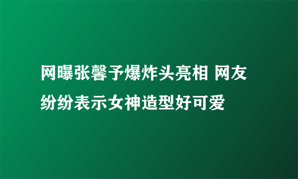 网曝张馨予爆炸头亮相 网友纷纷表示女神造型好可爱