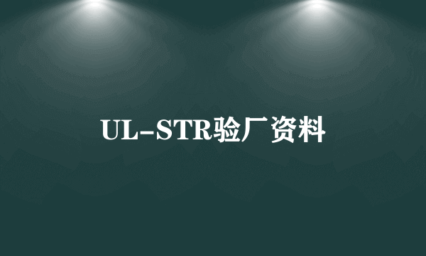 UL-STR验厂资料