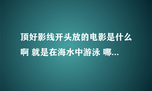 顶好影线开头放的电影是什么啊 就是在海水中游泳 哪位路过的帅哥或美女 解答一下小弟心中的困惑吧