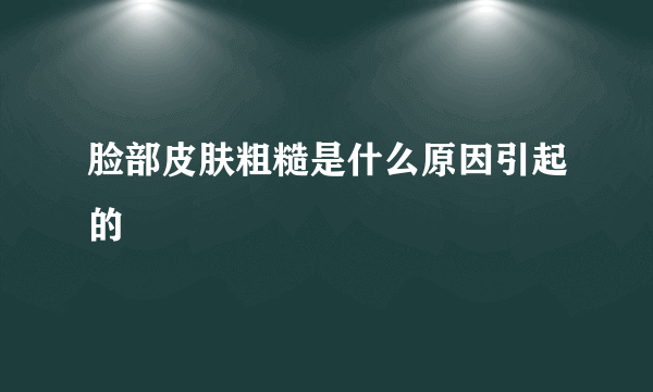 脸部皮肤粗糙是什么原因引起的