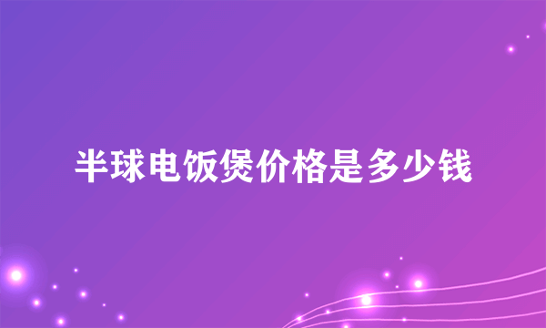 半球电饭煲价格是多少钱