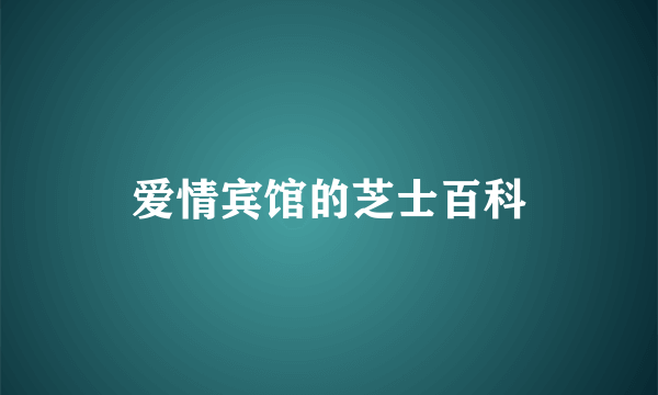 爱情宾馆的芝士百科