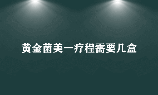 黄金菌美一疗程需要几盒