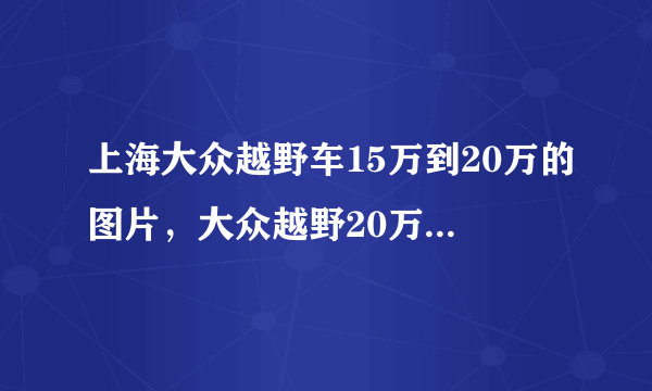 上海大众越野车15万到20万的图片，大众越野20万左右的车