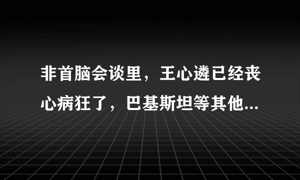 非首脑会谈里，王心遴已经丧心病狂了，巴基斯坦等其他国家代表的看得出来，为什么韩国不换掉他呢？