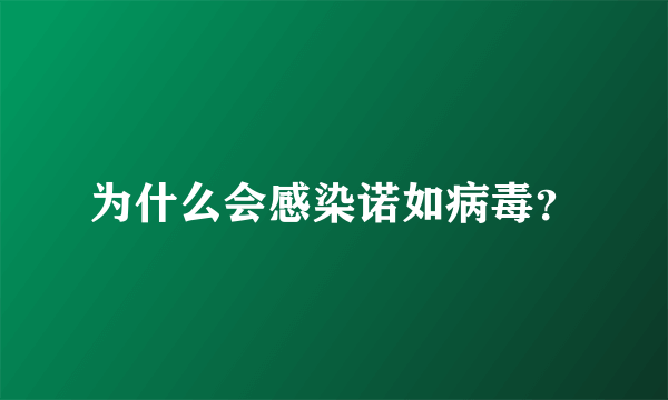 为什么会感染诺如病毒？