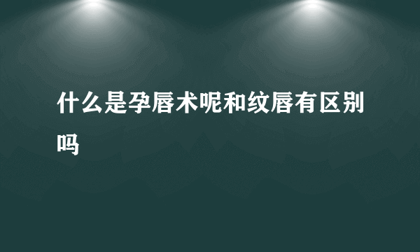 什么是孕唇术呢和纹唇有区别吗