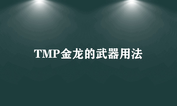 TMP金龙的武器用法