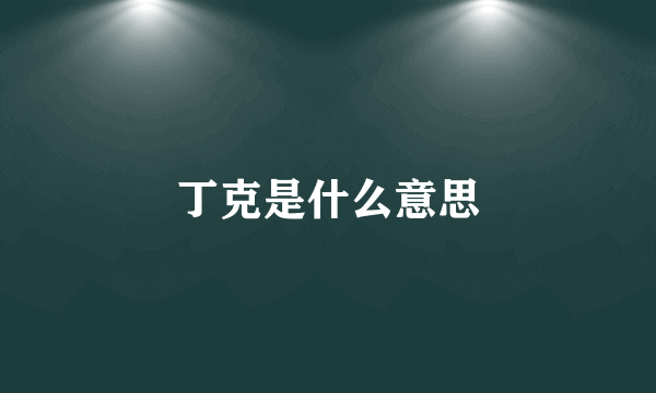 丁克是什么意思