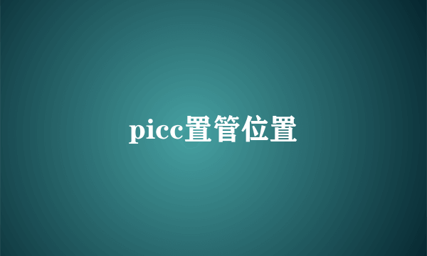 picc置管位置