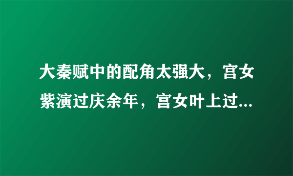 大秦赋中的配角太强大，宫女紫演过庆余年，宫女叶上过非诚勿扰