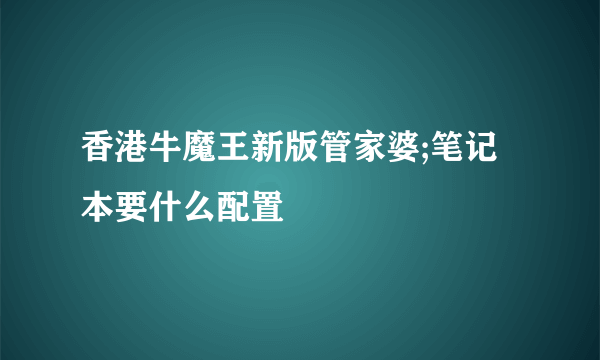 香港牛魔王新版管家婆;笔记本要什么配置