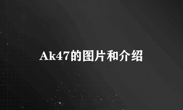 Ak47的图片和介绍