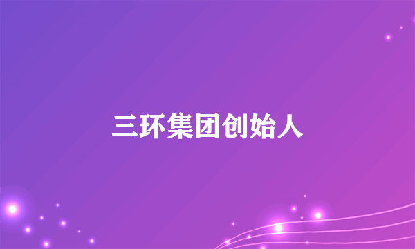 三环集团创始人