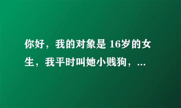 你好，我的对象是 16岁的女生，我平时叫她小贱狗，小母狗，这种违法吗