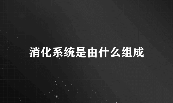 消化系统是由什么组成