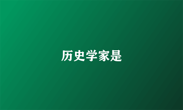 历史学家是