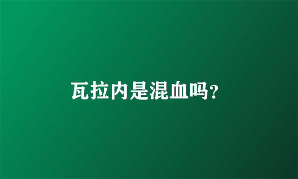 瓦拉内是混血吗？